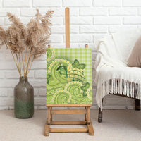 Hawaii Palaka Canvas Wall Art Cute Green Mango Turtle On The Waves