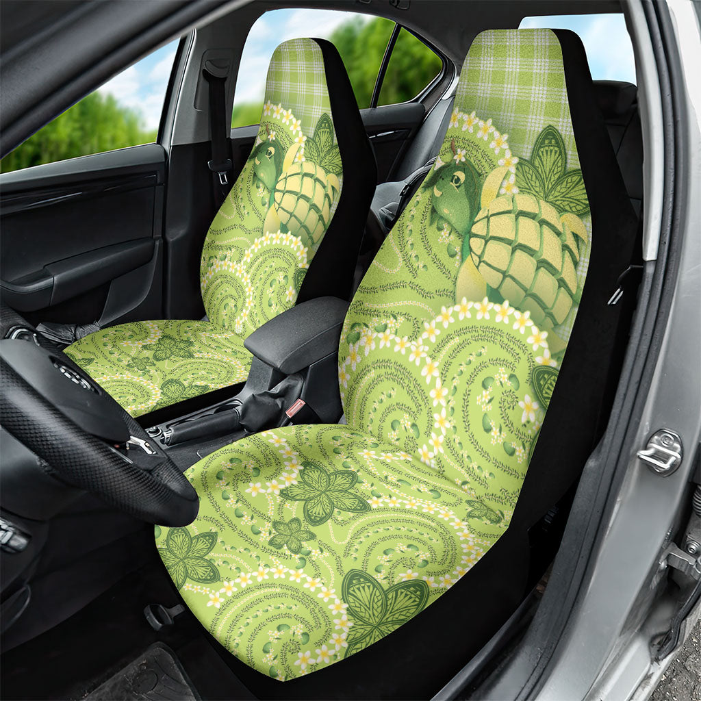 Hawaii Palaka Car Seat Cover Cute Green Mango Turtle On The Waves
