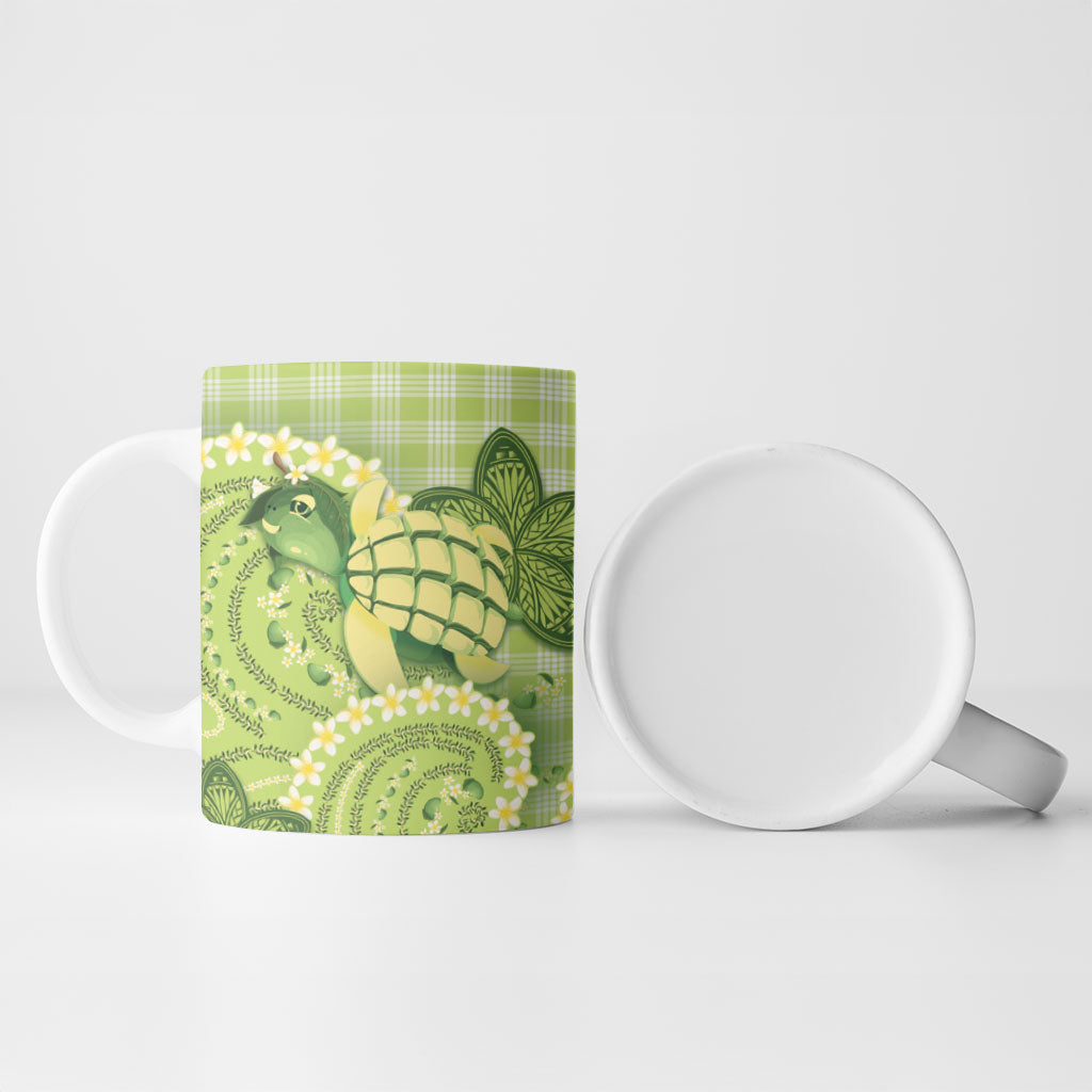 Hawaii Palaka Ceramic Mug Cute Green Mango Turtle On The Waves