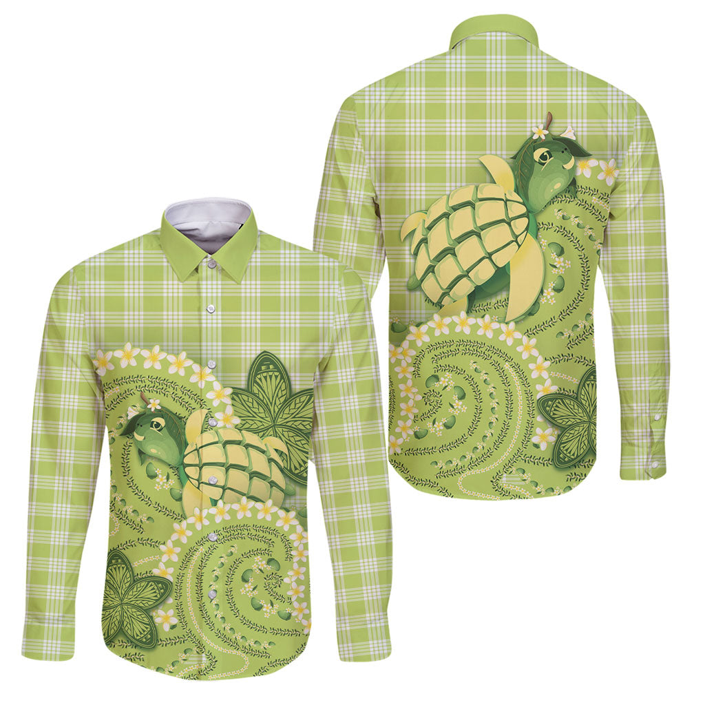 Hawaii Palaka Family Matching Off Shoulder Maxi Dress and Hawaiian Shirt Cute Green Mango Turtle On The Waves