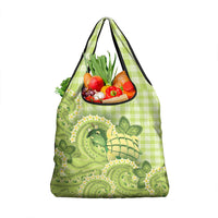 Hawaii Palaka Grocery Bag Cute Green Mango Turtle On The Waves