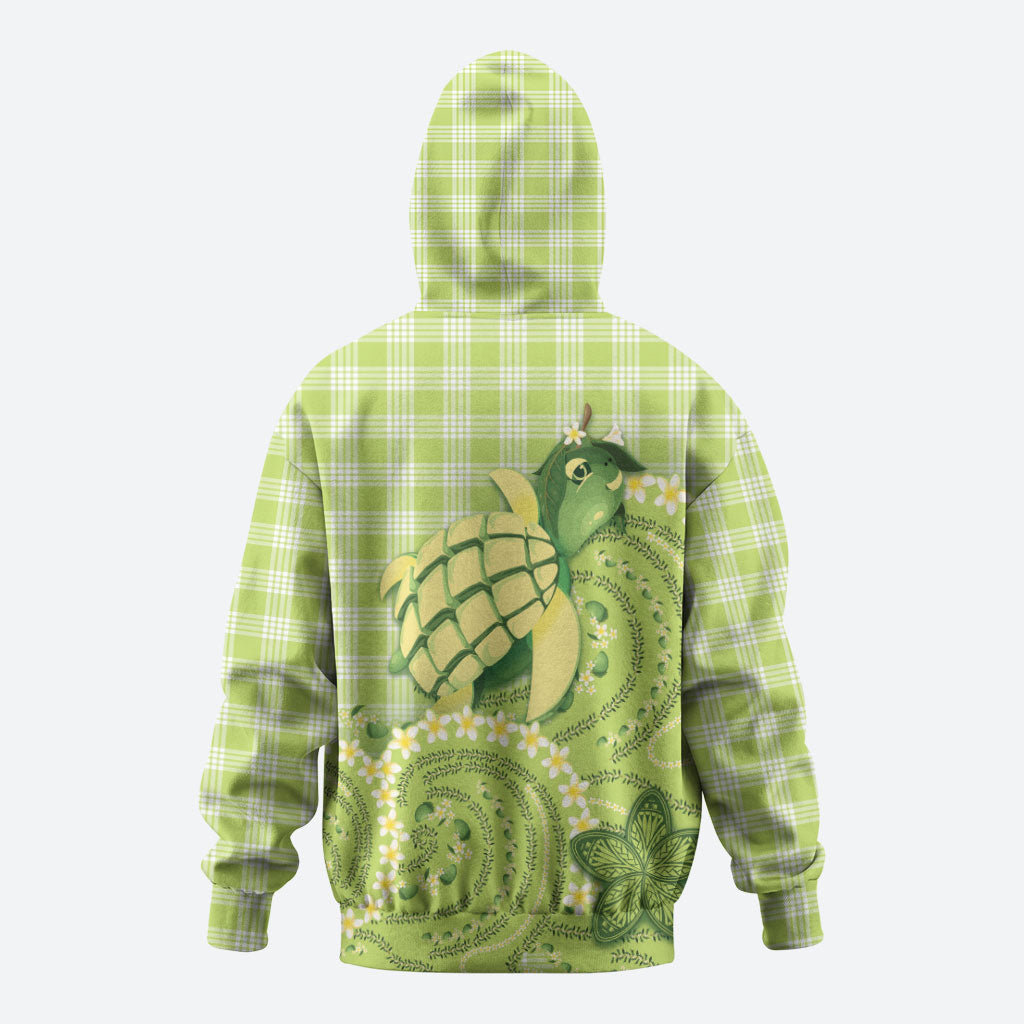 Hawaii Palaka Hoodie Cute Green Mango Turtle On The Waves
