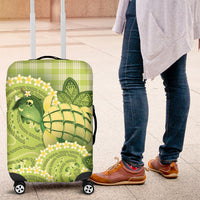 Hawaii Palaka Luggage Cover Cute Green Mango Turtle On The Waves