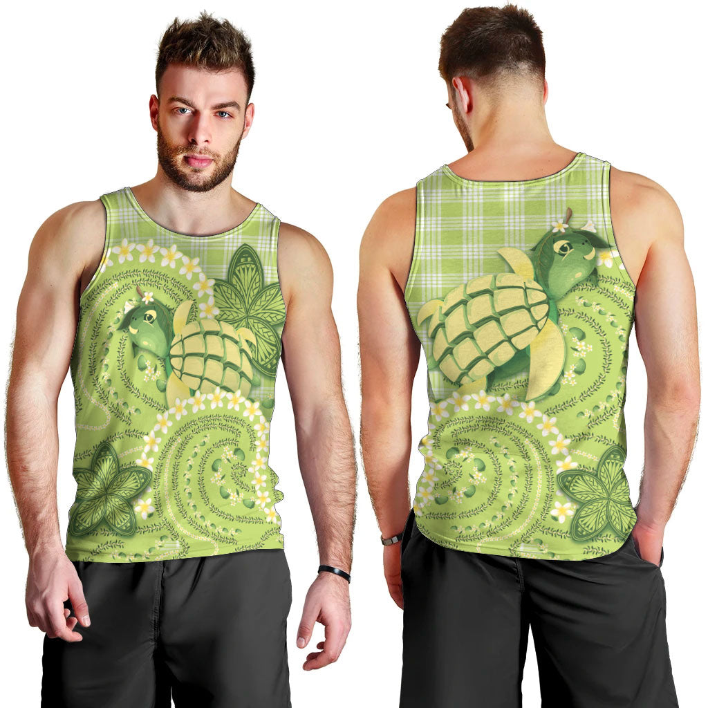 Hawaii Palaka Men Tank Top Cute Green Mango Turtle On The Waves