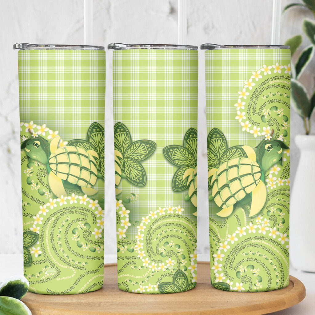 Hawaii Palaka Skinny Tumbler Cute Green Mango Turtle On The Waves