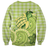 Hawaii Palaka Sweatshirt Cute Green Mango Turtle On The Waves