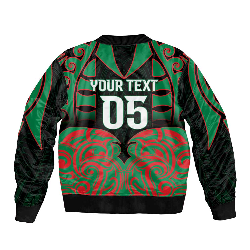 Custom Aotearoa Ngati Hine Bomber Jacket Maori Pattern New Zealand - Polynesian Pride