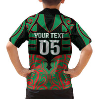 Custom Aotearoa Ngati Hine Family Matching Off Shoulder Short Dress and Hawaiian Shirt Maori Pattern New Zealand DT05 - Polynesian Pride