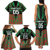 Custom Aotearoa Ngati Hine Family Matching Tank Maxi Dress and Hawaiian Shirt Maori Pattern New Zealand DT05 - Polynesian Pride
