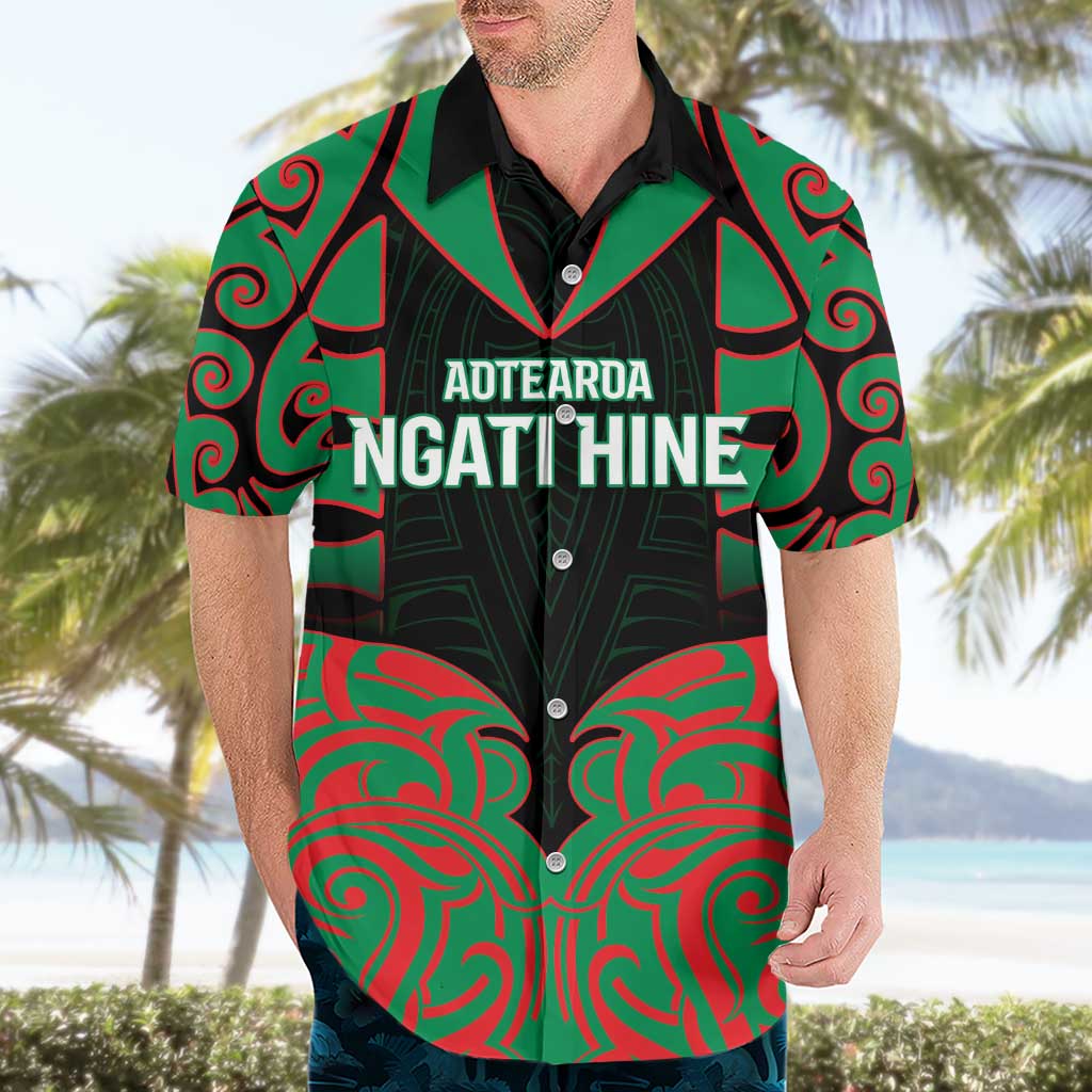 Custom Aotearoa Ngati Hine Hawaiian Shirt Maori Pattern New Zealand - Polynesian Pride