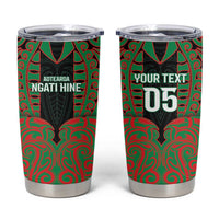 Custom Aotearoa Ngati Hine Tumbler Cup Maori Pattern New Zealand DT05 Green - Polynesian Pride
