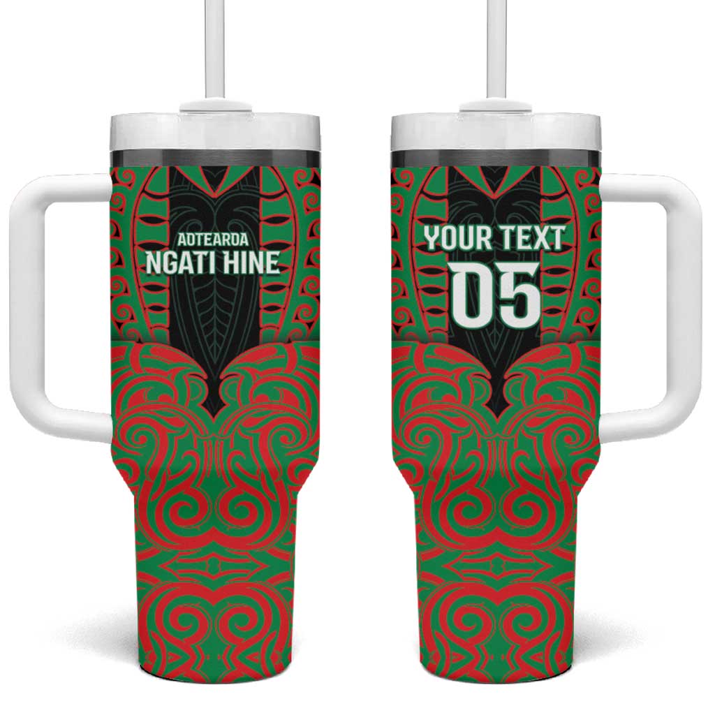 Custom Aotearoa Ngati Hine Tumbler With Handle Maori Pattern New Zealand - Polynesian Pride