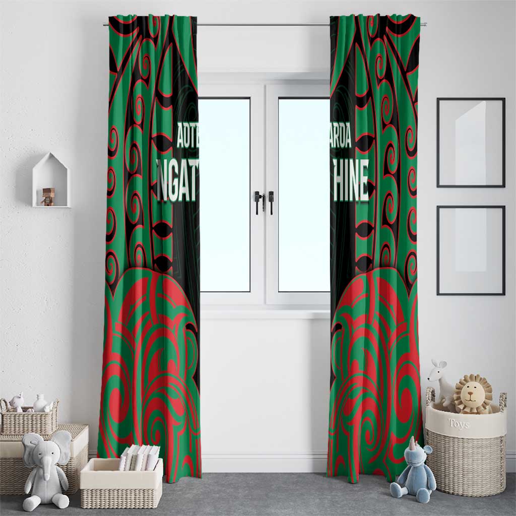 Aotearoa Ngati Hine Window Curtain Maori Pattern New Zealand - Polynesian Pride