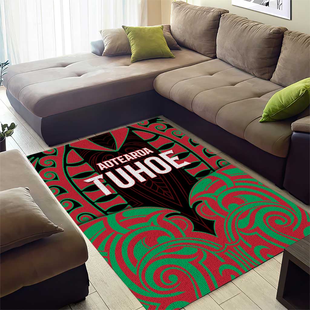Aotearoa Tuhoe Area Rug Maori Pattern New Zealand - Polynesian Pride