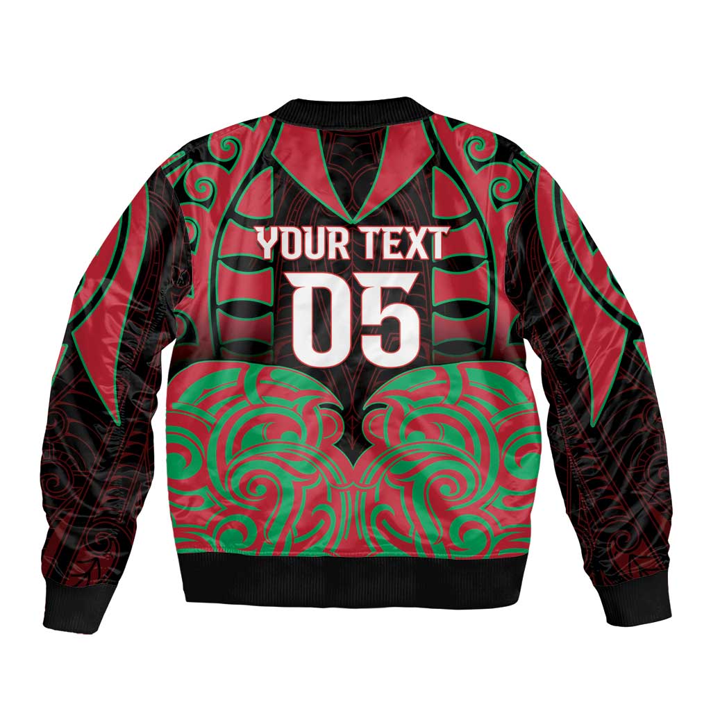 Custom Aotearoa Tuhoe Bomber Jacket Maori Pattern New Zealand - Polynesian Pride