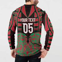 Custom Aotearoa Tuhoe Button Sweatshirt Maori Pattern New Zealand - Polynesian Pride