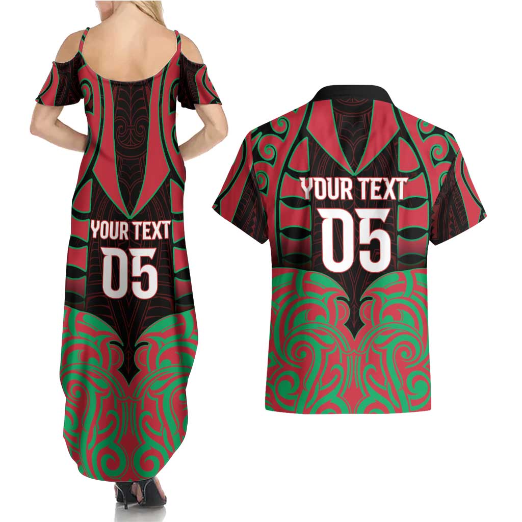Custom Aotearoa Tuhoe Couples Matching Summer Maxi Dress and Hawaiian Shirt Maori Pattern New Zealand - Polynesian Pride