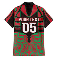 Custom Aotearoa Tuhoe Family Matching Off The Shoulder Long Sleeve Dress and Hawaiian Shirt Maori Pattern New Zealand - Polynesian Pride