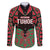Custom Aotearoa Tuhoe Family Matching Off The Shoulder Long Sleeve Dress and Hawaiian Shirt Maori Pattern New Zealand - Polynesian Pride