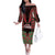 Custom Aotearoa Tuhoe Family Matching Off The Shoulder Long Sleeve Dress and Hawaiian Shirt Maori Pattern New Zealand - Polynesian Pride