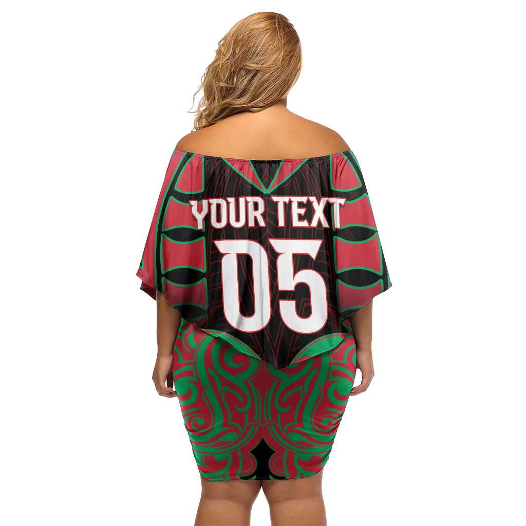 Custom Aotearoa Tuhoe Family Matching Off Shoulder Short Dress and Hawaiian Shirt Maori Pattern New Zealand DT05 - Polynesian Pride