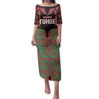 Custom Aotearoa Tuhoe Family Matching Puletasi and Hawaiian Shirt Maori Pattern New Zealand - Polynesian Pride