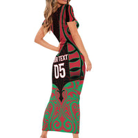 Custom Aotearoa Tuhoe Family Matching Short Sleeve Bodycon Dress and Hawaiian Shirt Maori Pattern New Zealand DT05 - Polynesian Pride