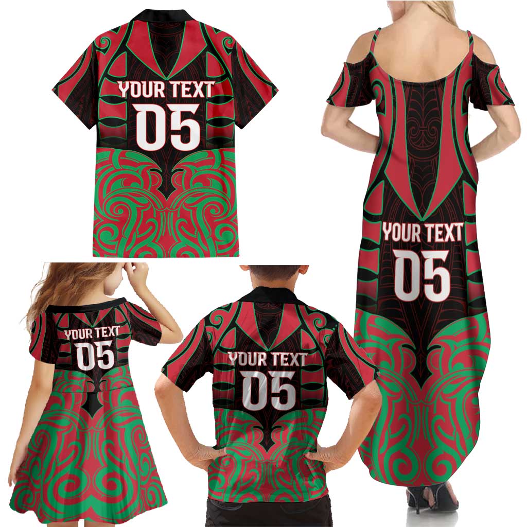 Custom Aotearoa Tuhoe Family Matching Summer Maxi Dress and Hawaiian Shirt Maori Pattern New Zealand DT05 - Polynesian Pride