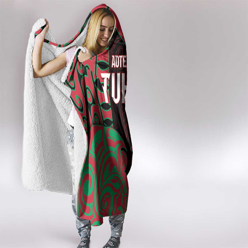 Aotearoa Tuhoe Hooded Blanket Maori Pattern New Zealand - Polynesian Pride