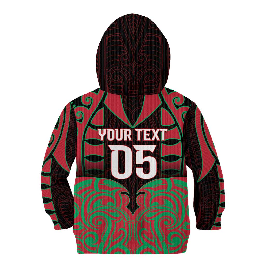 Custom Aotearoa Tuhoe Kid Hoodie Maori Pattern New Zealand - Polynesian Pride