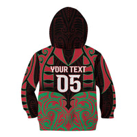 Custom Aotearoa Tuhoe Kid Hoodie Maori Pattern New Zealand - Polynesian Pride