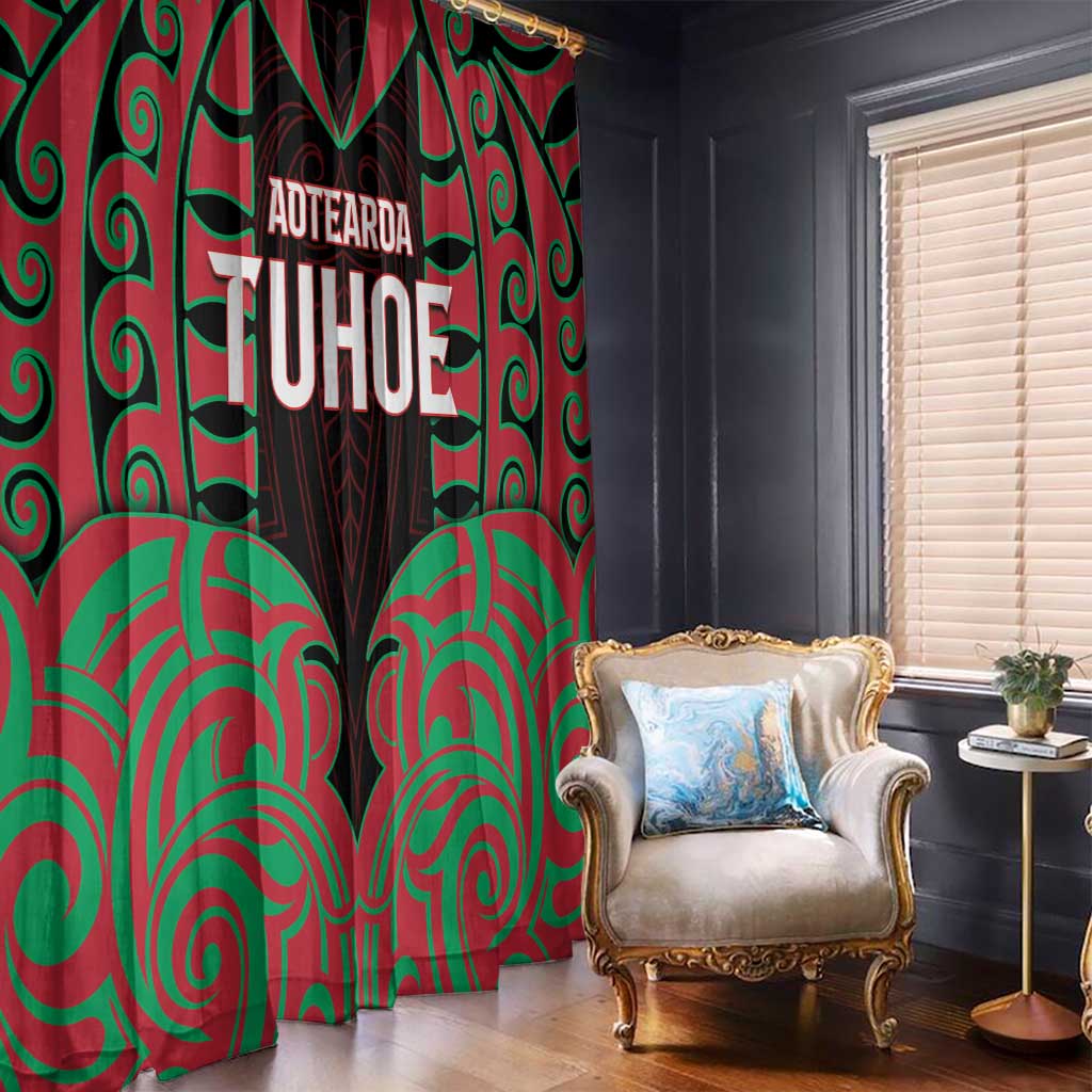 Aotearoa Tuhoe Window Curtain Maori Pattern New Zealand - Polynesian Pride