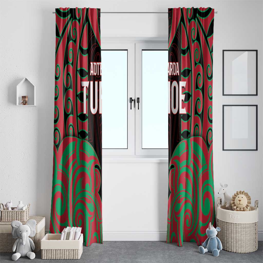 Aotearoa Tuhoe Window Curtain Maori Pattern New Zealand - Polynesian Pride