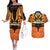 Custom Aotearoa Waikato Couples Matching Off The Shoulder Long Sleeve Dress and Hawaiian Shirt Maori Pattern New Zealand - Polynesian Pride