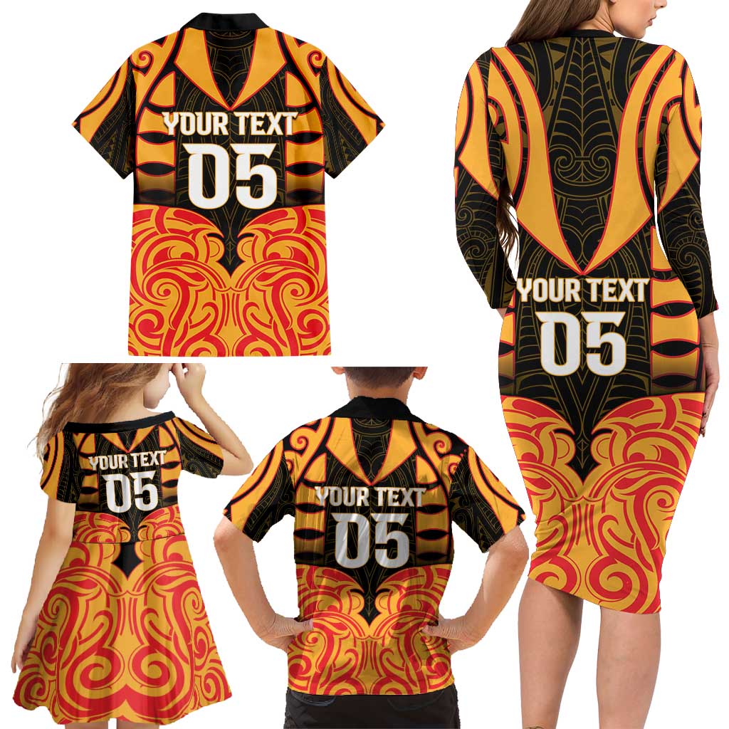 Custom Aotearoa Waikato Family Matching Long Sleeve Bodycon Dress and Hawaiian Shirt Maori Pattern New Zealand DT05 - Polynesian Pride