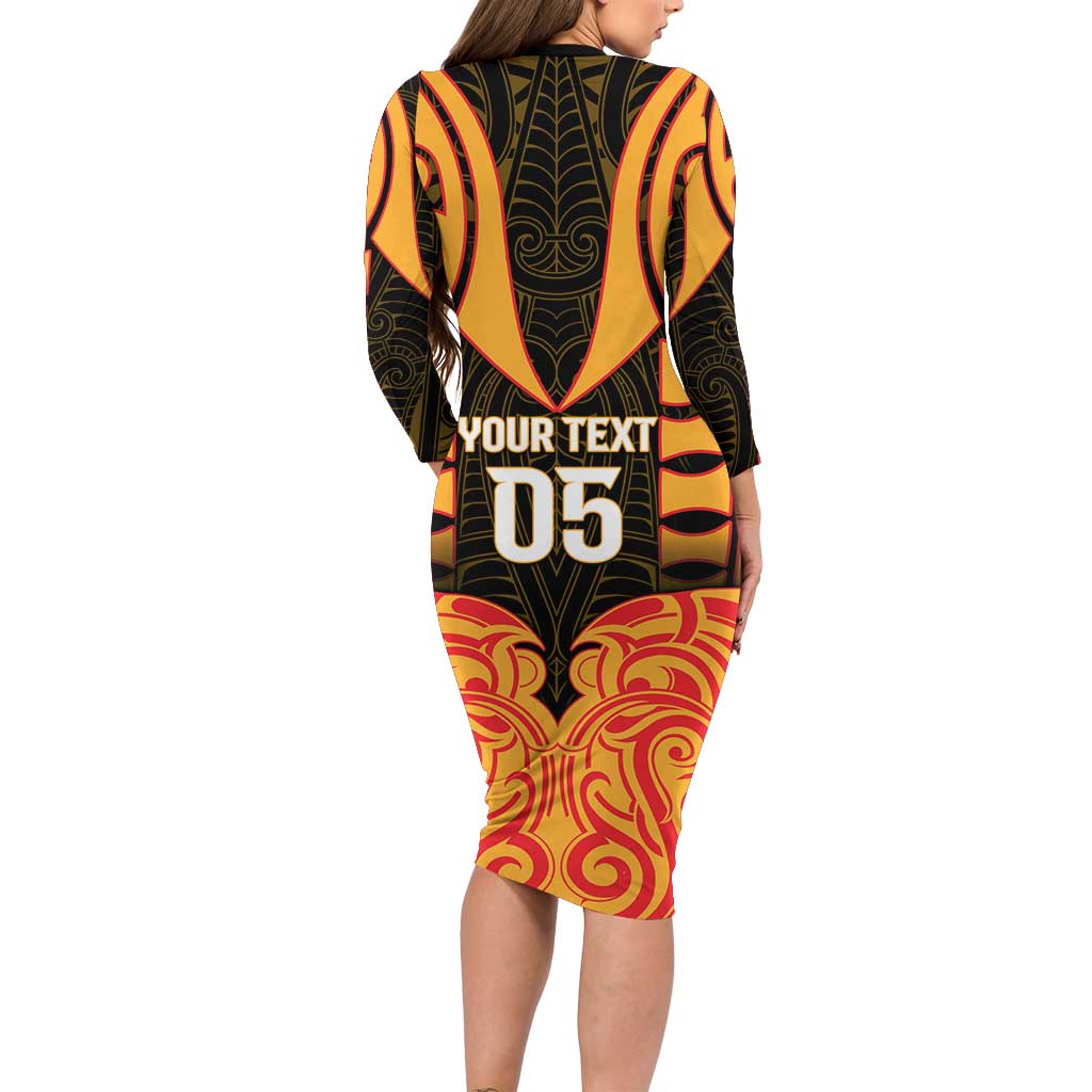 Custom Aotearoa Waikato Family Matching Long Sleeve Bodycon Dress and Hawaiian Shirt Maori Pattern New Zealand DT05 - Polynesian Pride