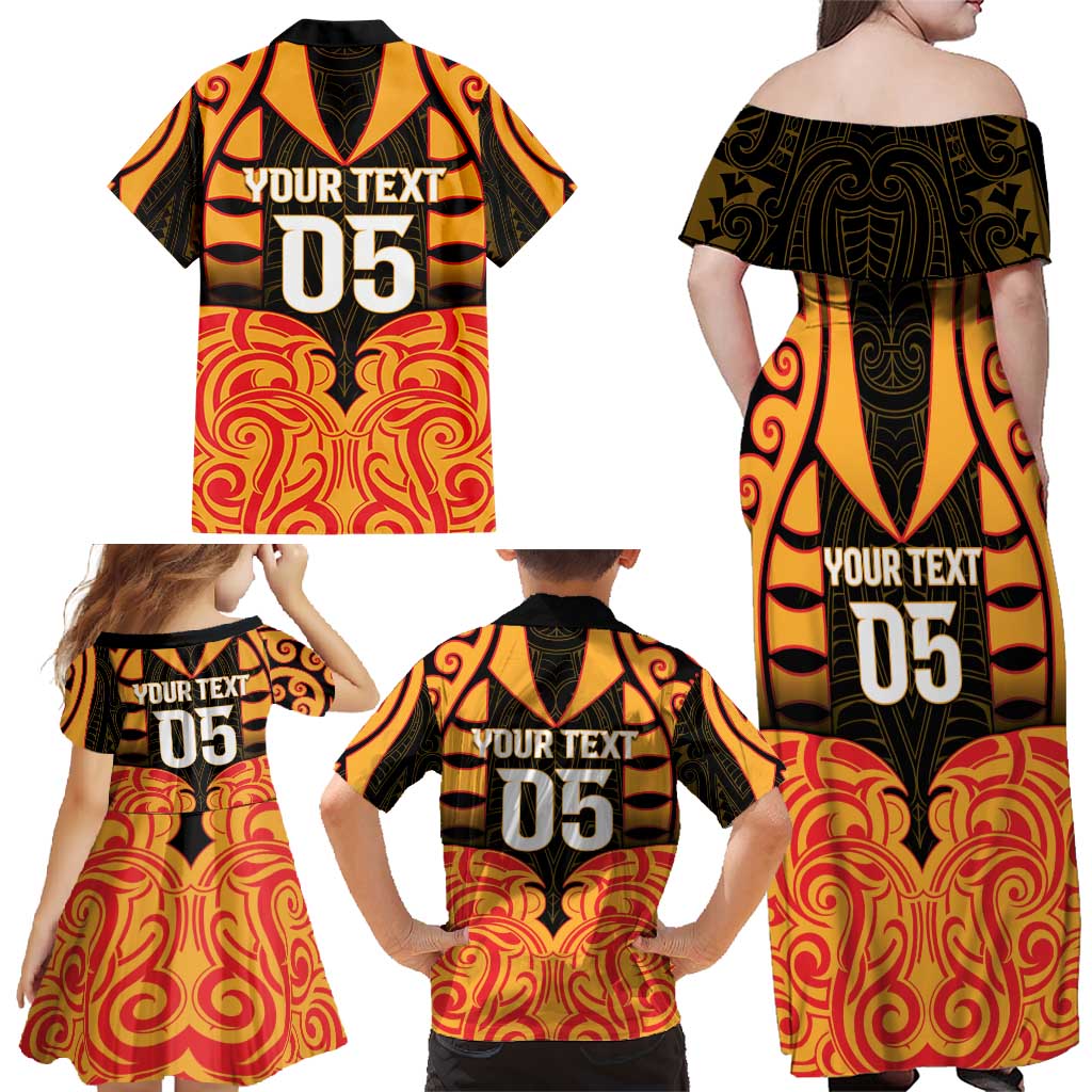 Custom Aotearoa Waikato Family Matching Off Shoulder Maxi Dress and Hawaiian Shirt Maori Pattern New Zealand DT05 - Polynesian Pride