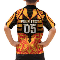 Custom Aotearoa Waikato Family Matching Off Shoulder Short Dress and Hawaiian Shirt Maori Pattern New Zealand DT05 - Polynesian Pride