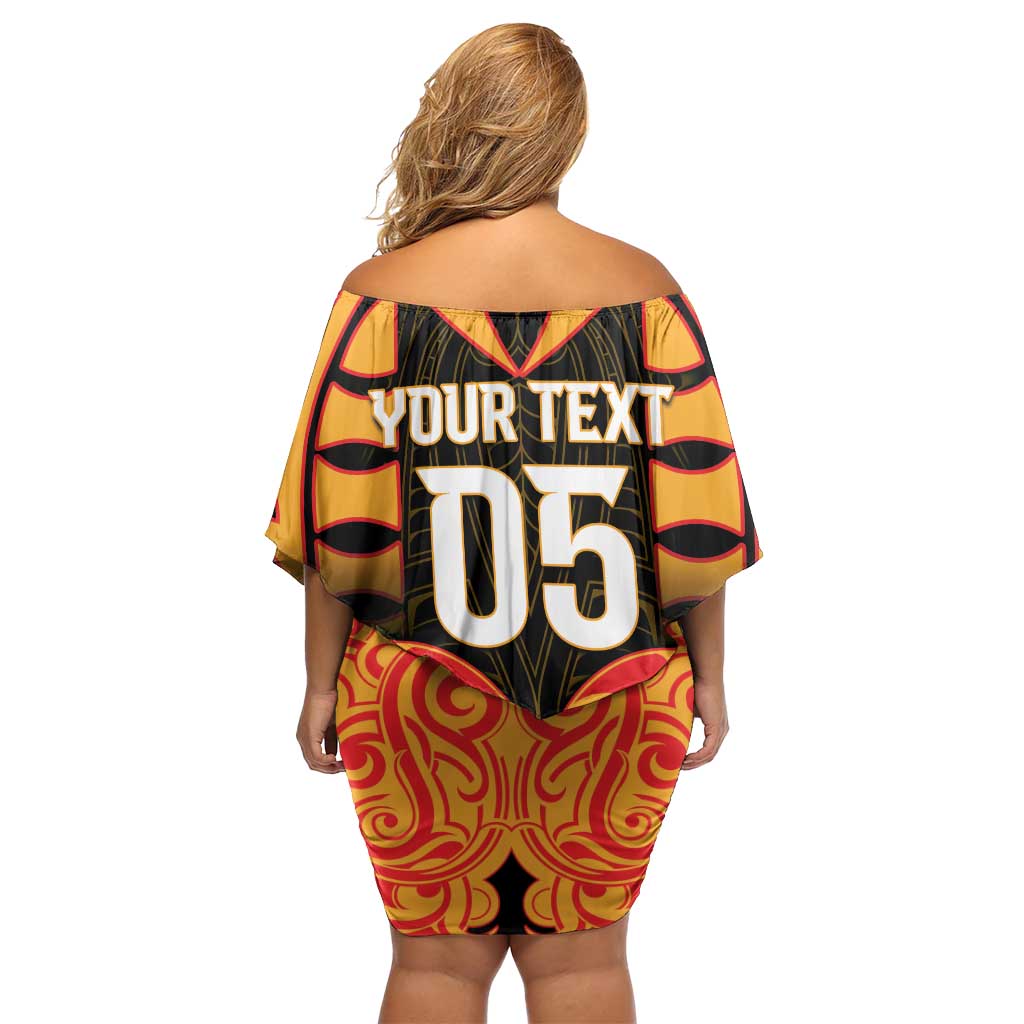 Custom Aotearoa Waikato Family Matching Off Shoulder Short Dress and Hawaiian Shirt Maori Pattern New Zealand DT05 - Polynesian Pride