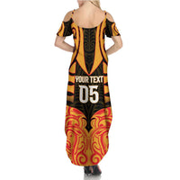 Custom Aotearoa Waikato Family Matching Summer Maxi Dress and Hawaiian Shirt Maori Pattern New Zealand DT05 - Polynesian Pride