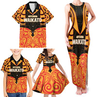 Custom Aotearoa Waikato Family Matching Tank Maxi Dress and Hawaiian Shirt Maori Pattern New Zealand DT05 - Polynesian Pride