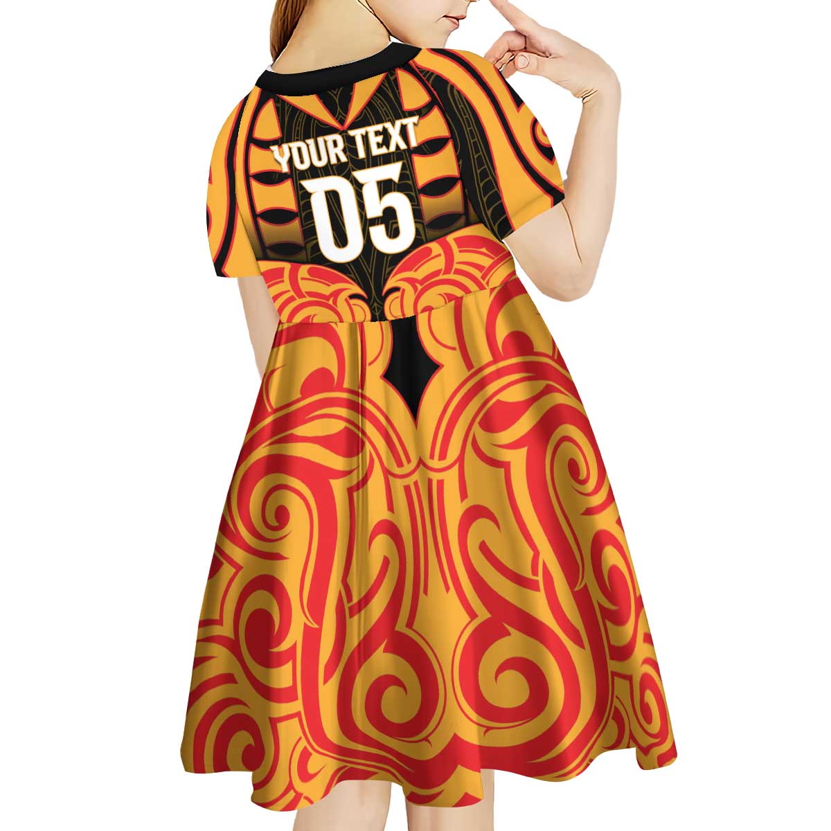 Custom Aotearoa Waikato Kid Short Sleeve Dress Maori Pattern New Zealand DT05 - Polynesian Pride
