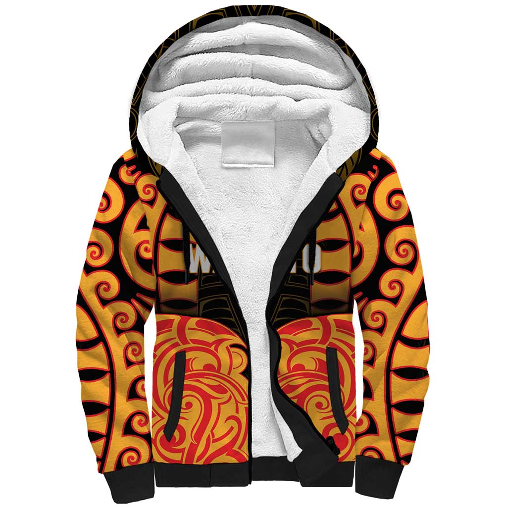 Custom Aotearoa Waikato Sherpa Hoodie Maori Pattern New Zealand - Polynesian Pride