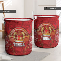 Tonga King's Birthday Laundry Basket Gold Royal Crown Tribal Patterns
