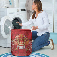 Tonga King's Birthday Laundry Basket Gold Royal Crown Tribal Patterns