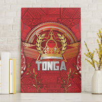 Tonga King's Birthday Canvas Wall Art Gold Royal Crown Tribal Patterns