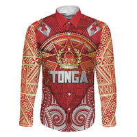 Tonga King's Birthday Family Matching Mermaid Dress and Hawaiian Shirt Gold Royal Crown Tribal Patterns
