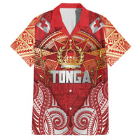 Tonga King's Birthday Hawaiian Shirt Gold Royal Crown Tribal Patterns