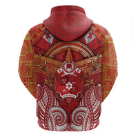 Tonga King's Birthday Hoodie Gold Royal Crown Tribal Patterns