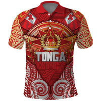 Tonga King's Birthday Polo Shirt Gold Royal Crown Tribal Patterns